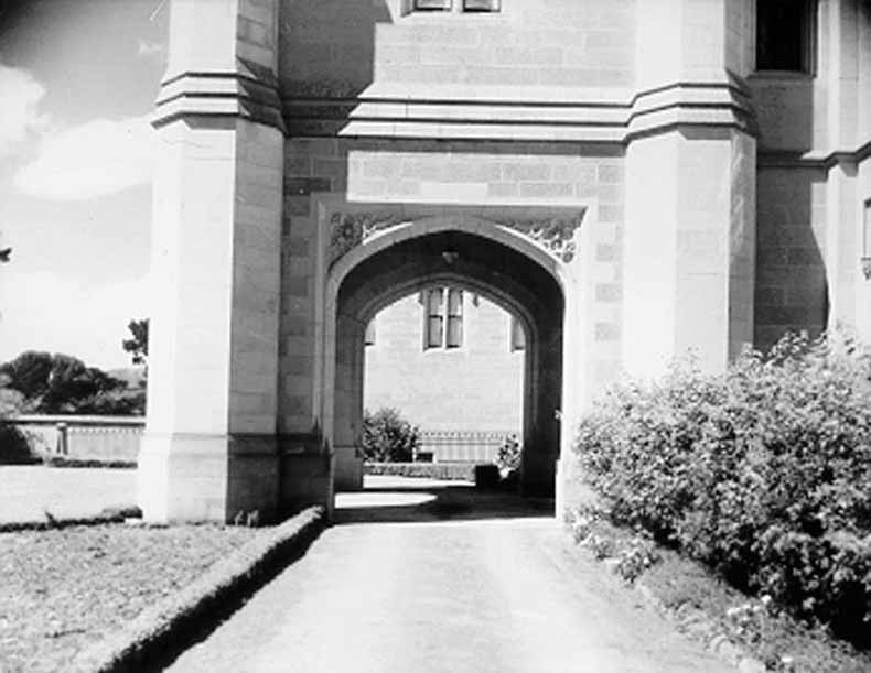 1959 View looking through entrance portico TAHO