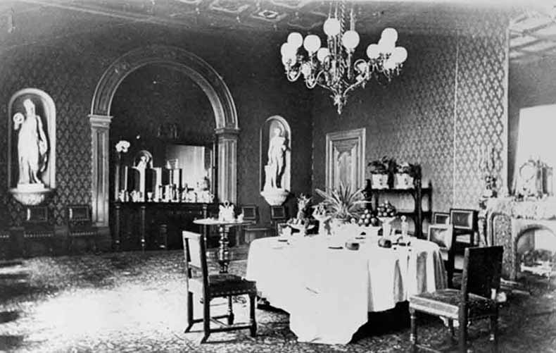 Interior - Government House the Dining Room - Photographer S Clifford 1869 TAHO 