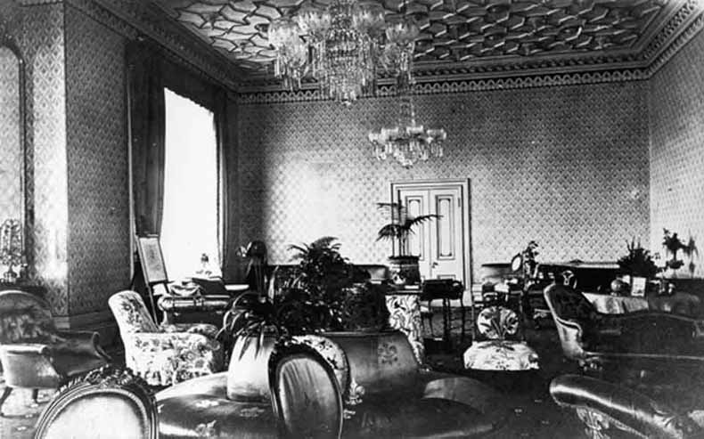 Interior - The Drawing Room - Government House - Photographer S Clifford 1869 TAHO