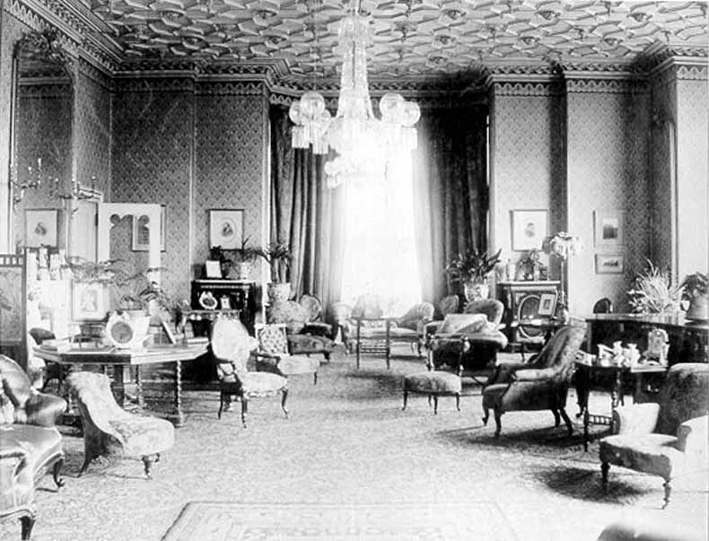 Interior - sitting room. Government House Hobart 1865 TAHO