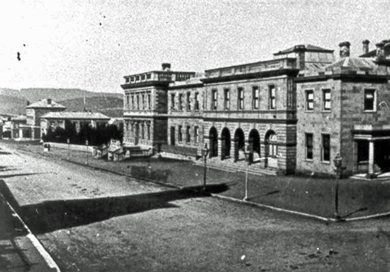 Murray St, Hobart public buildings 1900 TAHO