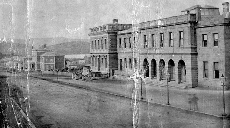 Public Buildings Macquarie St, Hobart 1870 TAHO
