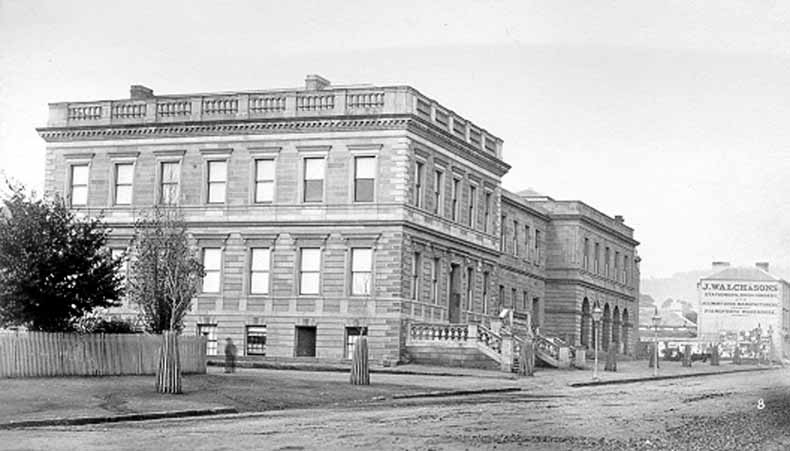 Public buildings Macquarie St, Hobart 1872 TAHO