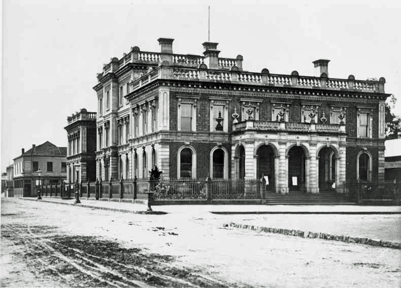 The Government Buildings in St John Street Launceston. Photographer William Cawston 1867 TAHO