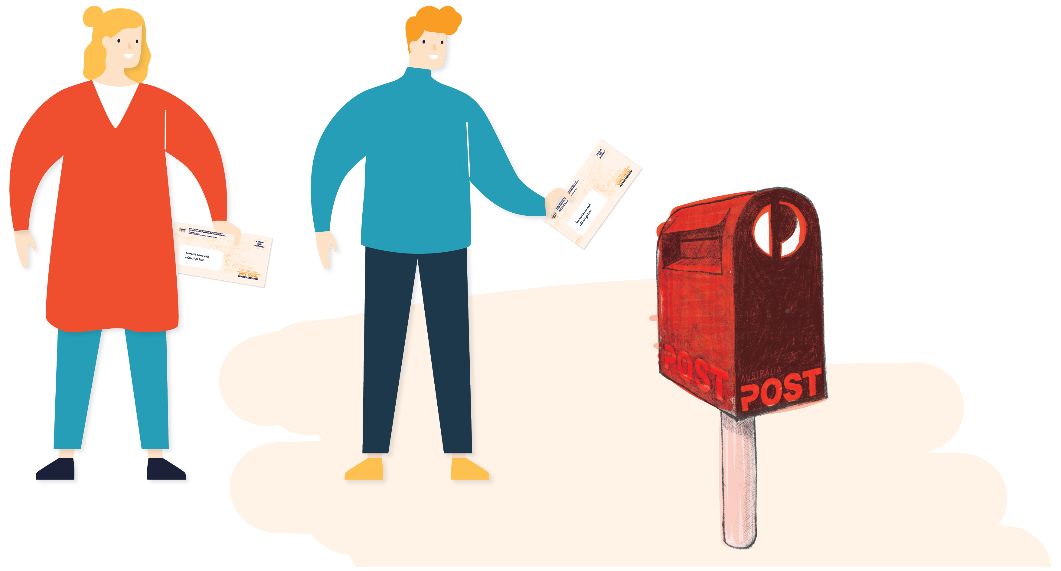 illustration of mock postal ballot electors