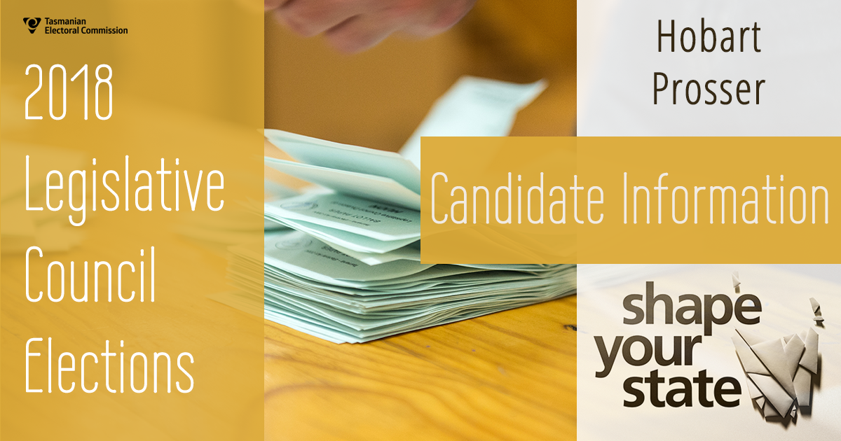 Candidates - 2019 Legislative Council Elections Tasmania